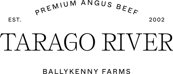 Black and transparent Tarago River Beef logo